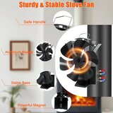 TOMERSUN magnetni ventilator za peč s termometrom in 6 lopaticami | Shoptok.si