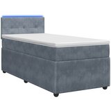  Boxspring krevet s madracem Tamnosiva 100 x 200 cm Baršun | shoptok.hr