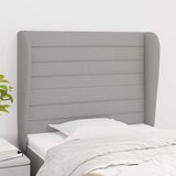  Uzglavlje s ušima svjetlosivo 93x23x118/128 cm od tkanine | shoptok.hr