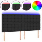  Posteljno vzglavje črno 180x5x118/128 cm umetno usnje, (20792722) | Shoptok.si