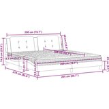  Postelja z vzmetnico črna in bela 200x200 cm umetno usnje, (21143001) | Shoptok.si