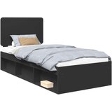 Krevetna konstrukcija Crna 75 x 190 cm Čvrsto borovo drvo | shoptok.hr