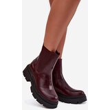 Boto Insulated ankle boots with zipper burgundy Niviane | shoptok.hr