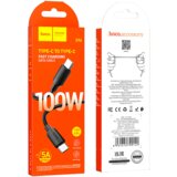hoco. podatkovni polnilni kabel X96 Type C na Type C 1,m 100W 5A - črn | Shoptok.si