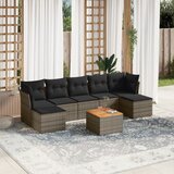 vidaXL 8-dijelni set vrtnih sofa od poliratana s jastucima sivi | shoptok.hr