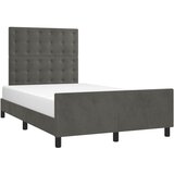  Okvir kreveta bez madraca tamnosiva 120x190 cm baršunasti | shoptok.hr