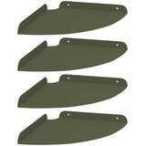  Lebdeća polica s policom 4 pcs Maslinasto zelena 24 x 24 x 2 cm | Eponuda.ba