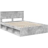  Krevetna konstrukcija Beton 140 x 200 cm Čvrsto borovo drvo | shoptok.hr