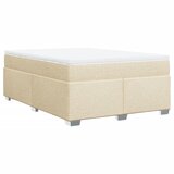  Krevet s oprugama i madracem krem 140x200 cm od tkanine | shoptok.hr