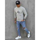 DStreet Bluza męska z nadrukiem beżowa | Shoptok.si