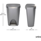 Umbra Siva plastična kanta za smeće s pedalom 50 l Brim – | shoptok.hr