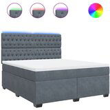 Maison Chic Box spring postelja - Vzmetna postelja z vzmetnico temno siva 180x200 cm žamet SL10941, (21902476) | Shoptok.si