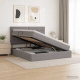  s madracem i skladištem Sivosmeđa 160 x 200 cm tkanina | shoptok.hr