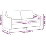  Dvosjed od tkanine krem 140 cm | shoptok.hr