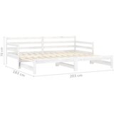  Dnevni ležaj na izvlačenje bijeli od borovine 2 x (90 x 200) cm | shoptok.hr
