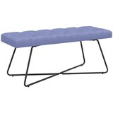  Klupa s gumbastim tkanjem Traper plava 110 x 40 x 46 cm Tkanina | shoptok.hr