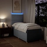  Box spring krevet s madracem svjetlosivi 90x190 cm od tkanine | shoptok.hr