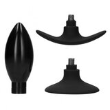 Ouch! Interchangeable Butt Plug Set Rounded Large Black Cene