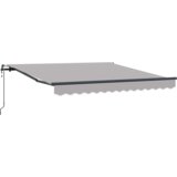 vidaXL Avtomatska retraktibilna tenda Svetlo siva 350x250 cm, Nadomestno blago za tenda 3,5x2,5 m okvir Svetlo siva | Shoptok.si