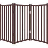  Vrata za pse sklopiva 3 panela smeđi hrast 150 cm | Eponuda.com