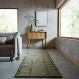 Flair Rugs Zelen ročno tkan volnen tekač 80x230 cm Harris Modula Wool – | Shoptok.si
