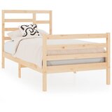 Maison Chic Posteljni okvir - Enojna postelja - Postelja za odrasle trden les 75x190 cm-J15488, (21765457) Cene