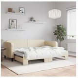 vidaXL Izvlečna dnevna postelja temno krem 80x200 cm blago Cene