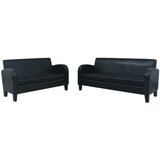 Maison Chic Komplet kavč - Sofa - Kanapeev 2 kosa umetno usnje črne barve, (21727218) | Shoptok.si
