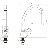 STIL miješalica za umivaonik lika za hladnu vodu, 259 mm | shoptok.hr