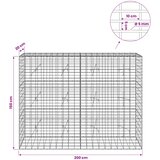  Gabion s žicom debljine 5 mm i mrežom 5x10 cm 200x20x150 cm | shoptok.hr