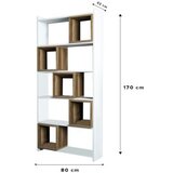 Hanah home polica za knjige box white walnut | ePonuda.com
