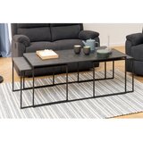 Actona mat črne mizice v kompletu 3 ks z mizno ploščo v marmornem dekorju 60x120 cm infinity – | Shoptok.si