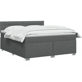  Boxspring krevet s madracem Tamnosiva 160 x 200 cm Tkanina | shoptok.hr
