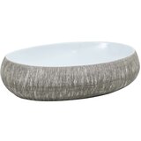 Nadgradni umivaonik sivo-plavi ovalni 59x40x15 cm keramički | shoptok.hr
