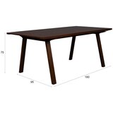Dutchbone Jedilna miza z mizno ploščo v jesenovem dekorju 95x180 cm Adamello – | Shoptok.si