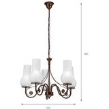  Brilagi - LED luster na lancu COTTAGE 5xE14/40W/230V braon/bela | Eponuda.com