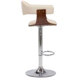 In barski stolci od savijenog drva i umjetne kože 2 kom krem | shoptok.hr