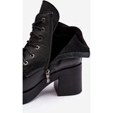 Boto Leather Women's Boots On Heel Black Lemar Leocera | ePonuda.com