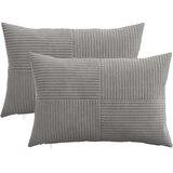  Presvlaka za jastuk 2 pcs ALMELO Svjetlosiva 40 x 60 cm Kord | shoptok.hr