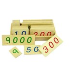 Montessori Drvene numeričke pločice 1-9000 manje sa kutijom Cene