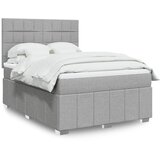  Krevet box spring s madracem svjetlosivi 140x200 cm od tkanine | shoptok.hr