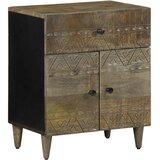  Noćni ormarić svijetlo sivi 50x33x60 cm Puno drvo Mango | shoptok.hr