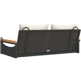  Klupa za ljuljanje s jastucima crna 109x62x40 cm od poliratana | shoptok.hr
