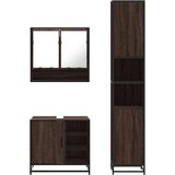 vidaXL 3-dijelni set kupaonskog namještaja boja smeđeg hrasta drveni | shoptok.hr