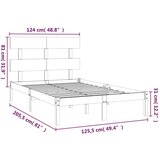  Za krevet od masivne borovine bijeli 120 x 200 cm | shoptok.hr