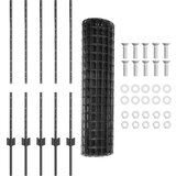  Set ograde za vrt Set od 2 Siva Čelik obložen prahom 10 x 1 m | shoptok.hr