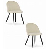  Set 2 BELLO stolice - bež baršun / crne noge | shoptok.hr
