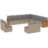  13-dijelni set vrtnih sofa s jastucima poliratan Bež | shoptok.hr