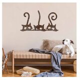 WALLXPERT Zidna dekoracija Rusty Cats 1, 33x60 cm, Smeđa | Eponuda.ba
