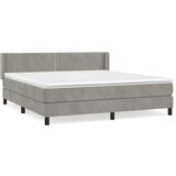 Box spring postelja z vzmetnico svetlo siva 180x200 cm žamet, (20898686) | Shoptok.si